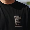Чорна чоловіча футболка з написом та кишенькою byMe
