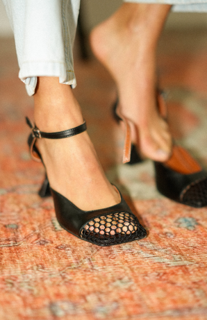 Туфлі — сітка 8 см Black byMe