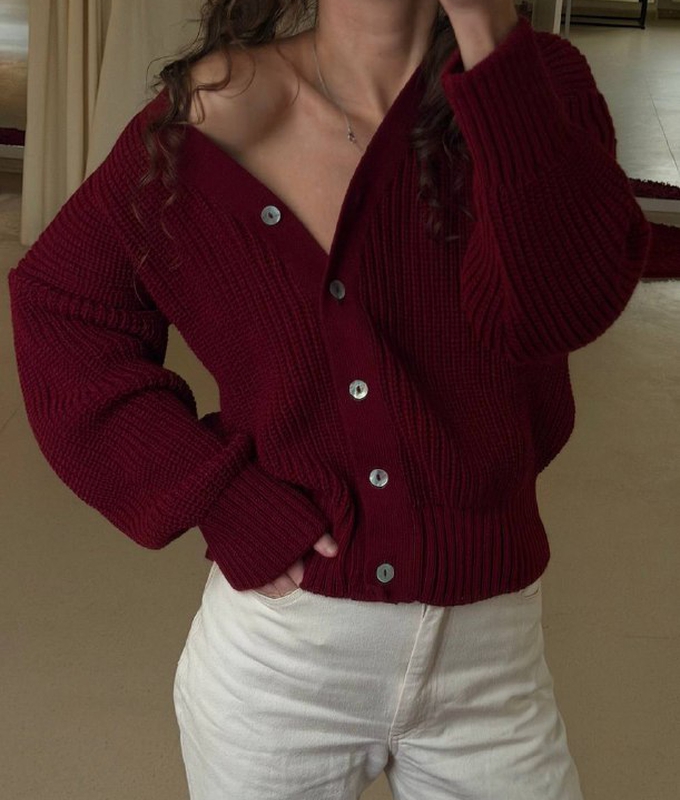Кардиган Bordo бордовий 100% акрил 2-26-kr-br L-XL(р) byMe