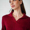 Поло вʼязаний Line Bordo бордовий 50% бавовна, 50% поліестер 2-25-at-pl-br L-XL(р) byMe