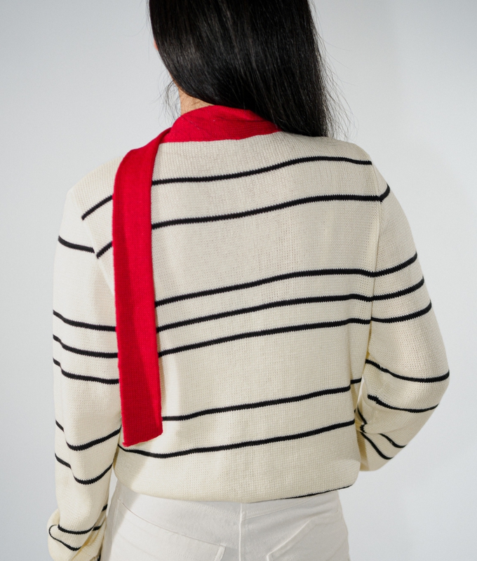 Кардиган Stripes молочний у смужку 50% бавовна, 50% акрил 1-26-pt-spr L-XL(р) byMe