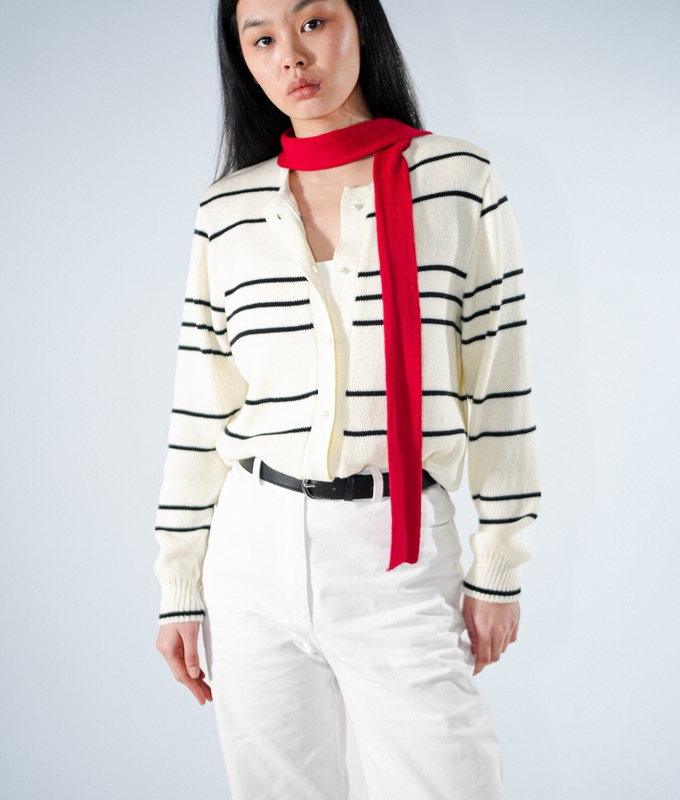 Кардиган Stripes молочний у смужку 50% бавовна, 50% акрил 1-26-pt-spr L-XL(р) byMe