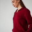 Поло вʼязаний Line Bordo бордовий 50% бавовна, 50% поліестер 2-25-at-pl-br L-XL(р) byMe