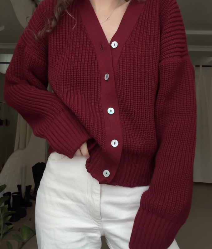 Кардиган Bordo бордовий 100% акрил 2-26-kr-br L-XL(р) byMe