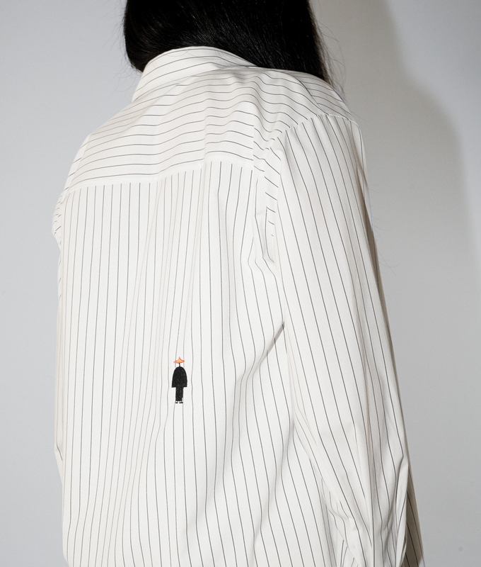 Сорочка Stripes біла у сіру смужку 19% бавовна, 76% поліестер, 5% спандекс 1-26-pt-sr-sm L-XL(р) byMe