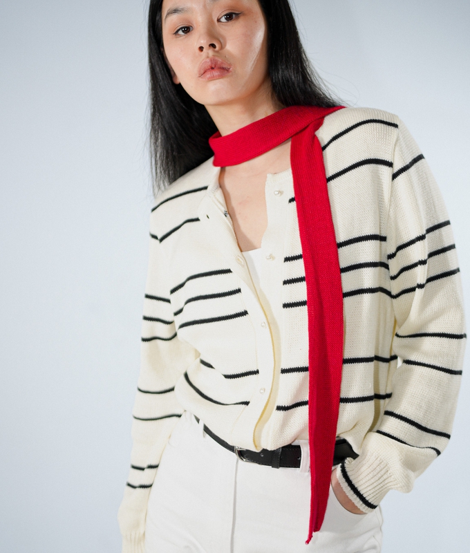 Кардиган Stripes молочний у смужку 50% бавовна, 50% акрил 1-26-pt-spr L-XL(р) byMe