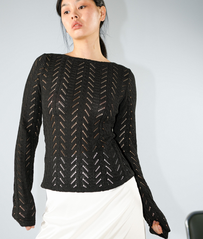 Лонгслів Lace Black byMe