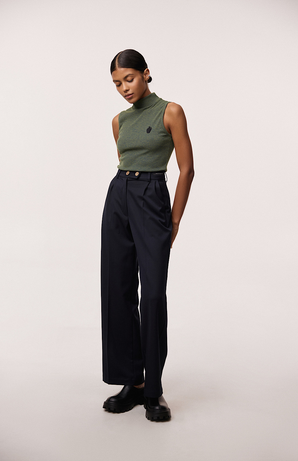 Classic trousers Petite Navy byMe