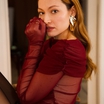 Лонгслів Burgundy off-shoulder byMe