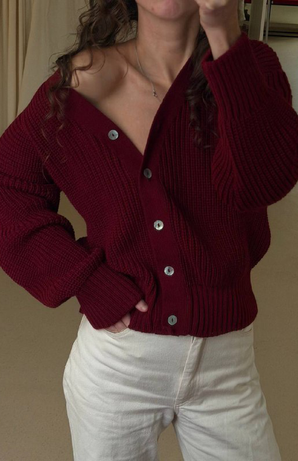 Кардиган Bordo бордовий 100% акрил 2-26-kr-br L-XL(р) byMe