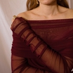 Лонгслів Burgundy off-shoulder byMe